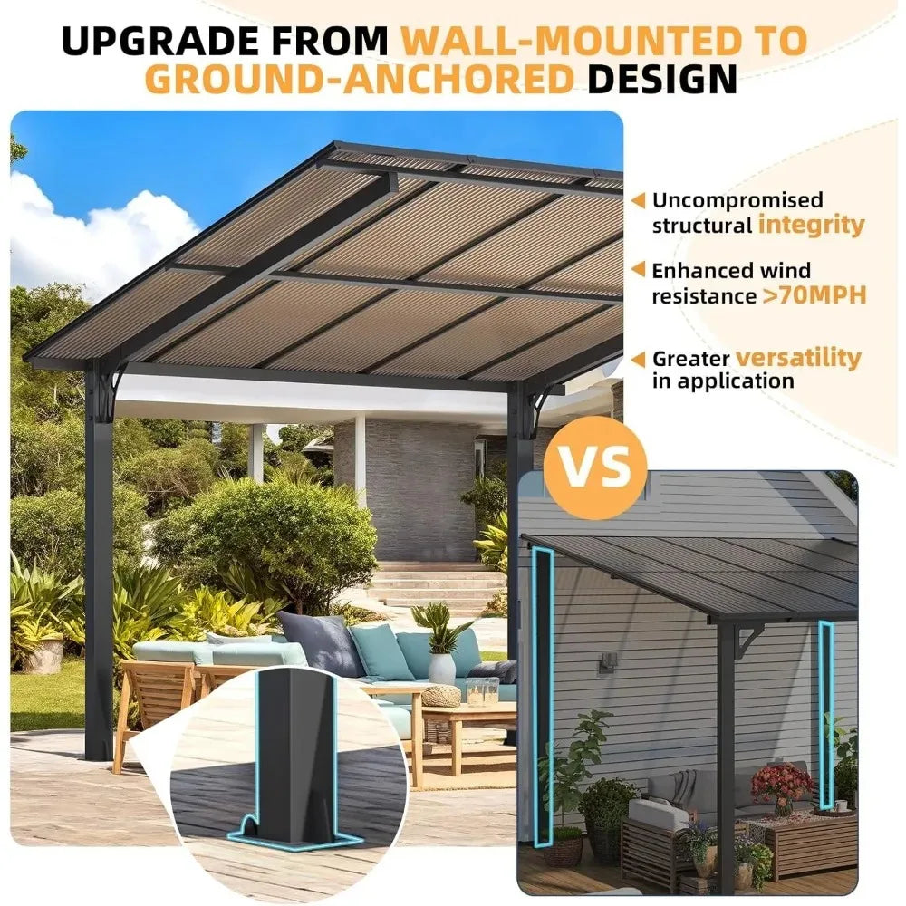 10' x 10' Outdoor Pergola/Carport for Patio