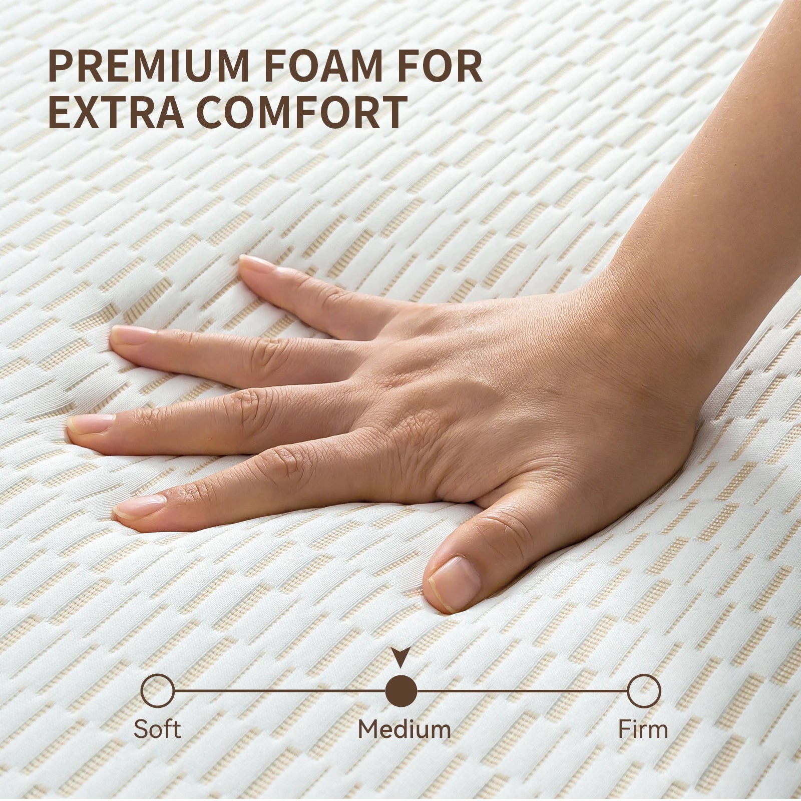 1 PC, Tri fold Memory Foam Mattress - 6 Inch